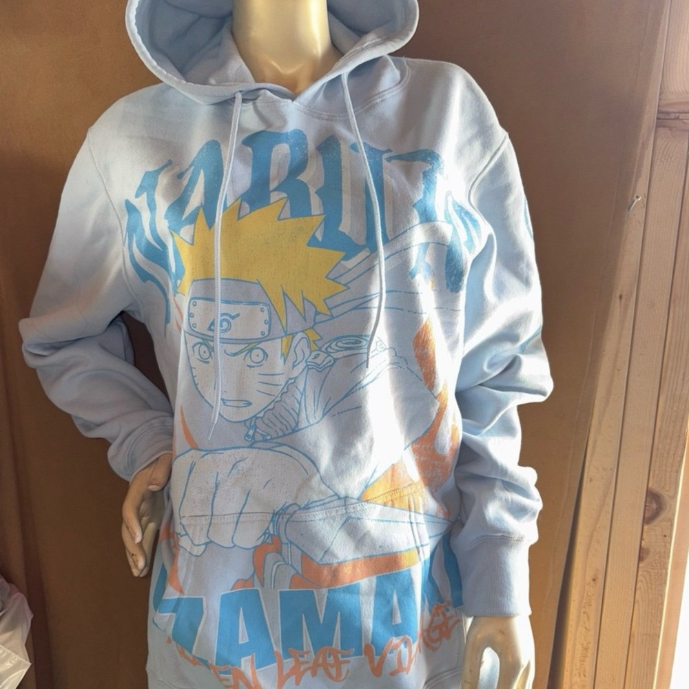 Men’s or Women’s Naruto Graphic Hoodie - Light Blue